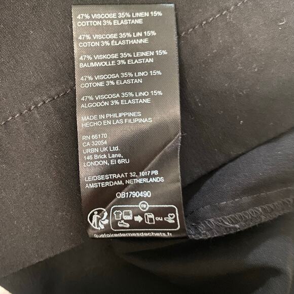 Anthropologie Maeve Colette Midi Skirt Women's XL Black Patch Pockets Clean girl - Picture 9 of 12